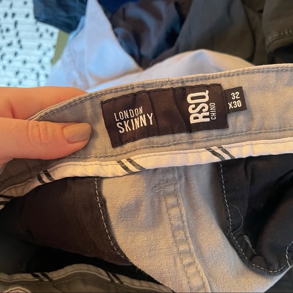 RSQ chino slim light grey 32x30 pants jeans - Picture 5 of 5